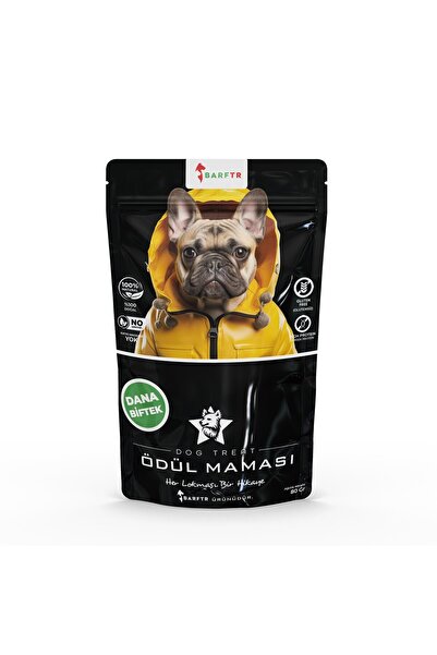 BARFTR Dana Biftek Parçaları Eğitim Ödül Maması 80 GRAM Köpekler İçin