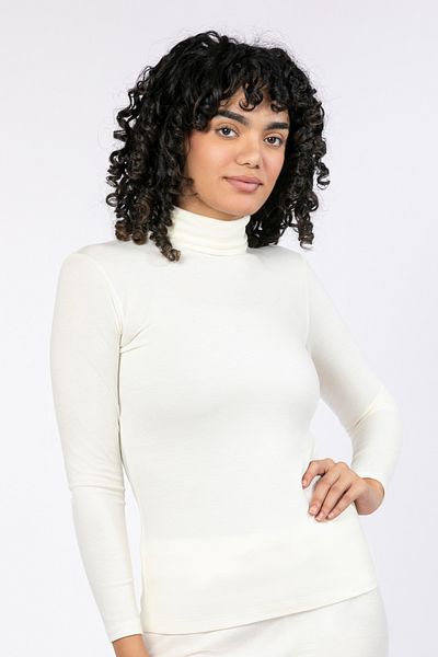Blue Age Heat Tech Long Sleeve High Neck Thermal_XS_Off White
