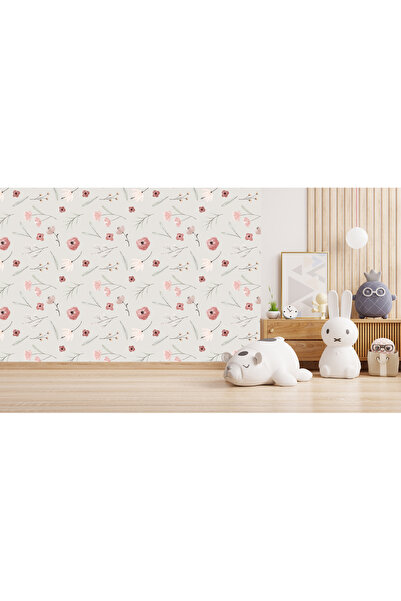 Ev Aşkı Çiçekli Duvar Kaplama Folyosu