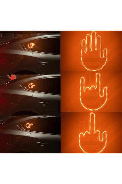 iq elektronik الإصبع الأوسط LED - Fun Gesture مع جهاز التحكم عن بعد!