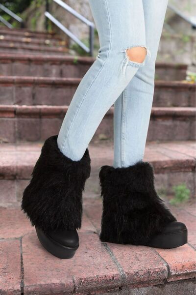 AYOOLS Kadın Yüksek Taban Kürklü Bot PRS1006