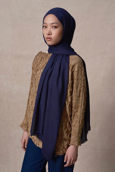 Qef Navy Blue Modal Shawl