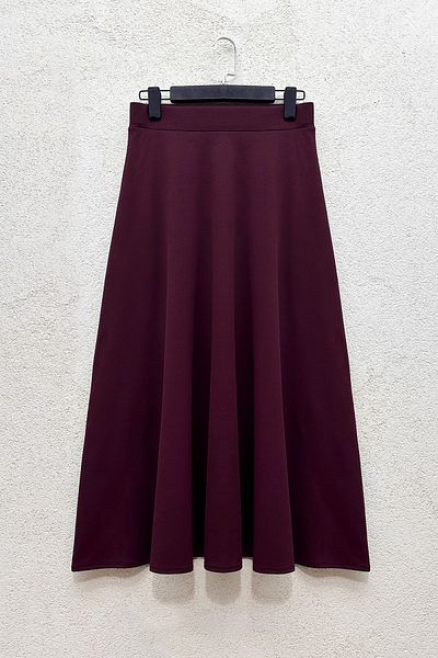 MODAQU Fusta A-Line Roșu Claret - Țesătură Lycra Crepe