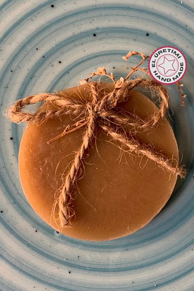 Uretti - Ayşe 7362 Handmade Natural Brown Decorative Soap - 7 X 7 cm