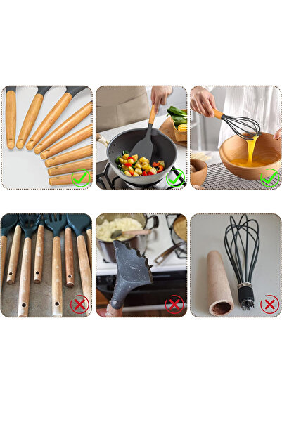 valletta Verrazano 28 Piece Gray Silicone Spatula Kitchen Set - Heat Resistant, Fireproof, and Nonstick