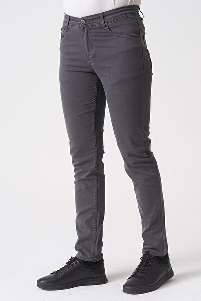 White Stone Fortaleza J2503 Slim Fit Mrv Pamuklu Jean Pantolon 5 Cep Antrasit