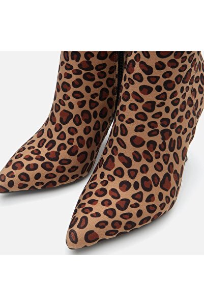 Yaya by Hotiç Leopar Desenli Kadın Topuklu Bot