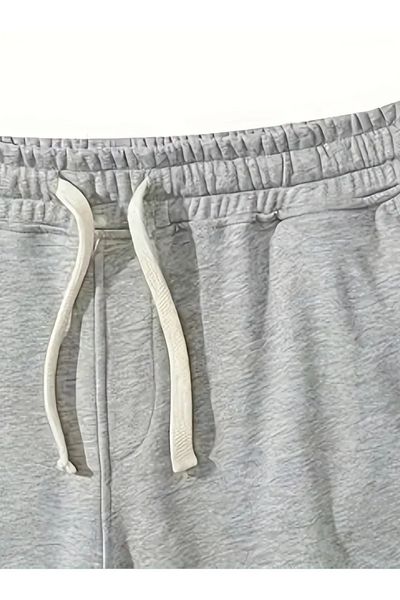 CAONNES Gray Solid Color Sweat Resistant Summer Casual Shorts