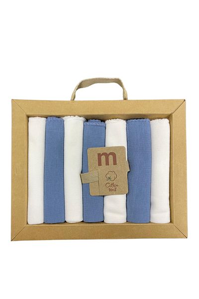 Minisse Organic Cotton Newborn Baby Gift Set of 7 Mouth Wipes