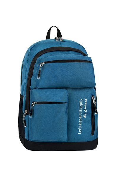 Bliss Rucsac albastru unisex rezistent la apă, cu mai multe buzunare, pentru școală și călătorie, cu compartiment pentru laptop
