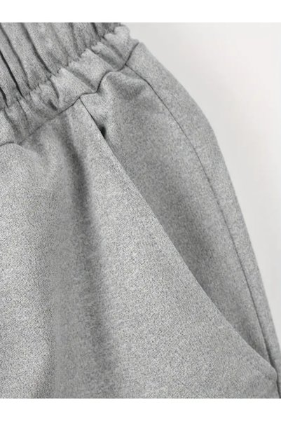 CAONNES Gray Solid Color Sweat Resistant Summer Casual Shorts