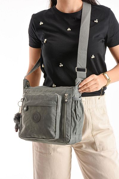571 Collections Çanta Crossbody Ultra-Light Multi-Pocket Shoulder Bag Gray (Model: 571-6m)