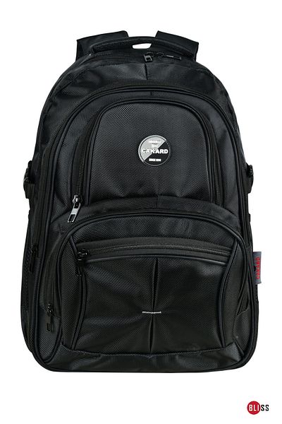 Bliss Black Unisex School Backpack with Laptop Compartment and Orthopedic Back Support