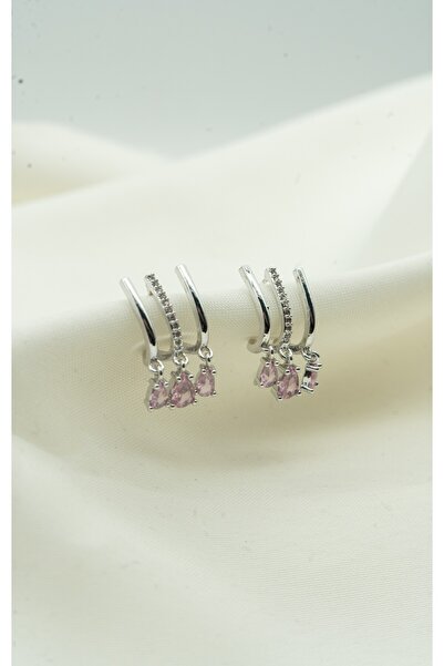 Le Manolia Accessories أقراط شوكة نموذج حجر الزركون أقراط نسائية مفصلة حجر ال...