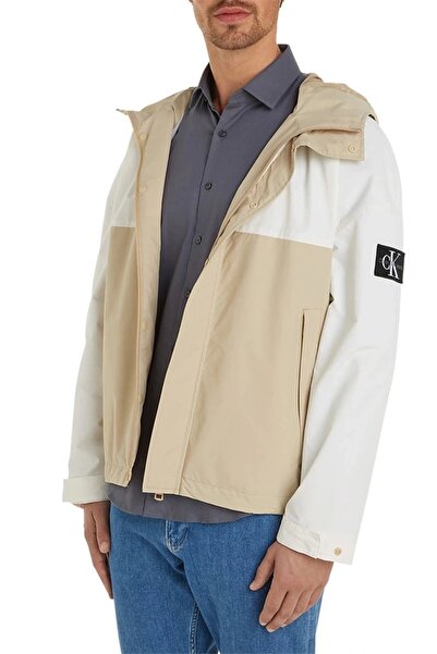 Calvin Klein RIPSTOP WINDBREAKER Erkek Beyaz Yağmurluk J30J325588-YBI