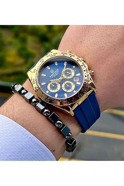 Naviforce Men's Wristwatch and Bracelet Gift