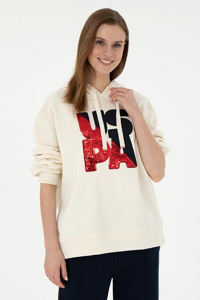 U.S. Polo Assn. Women's Cream Sweatshirt