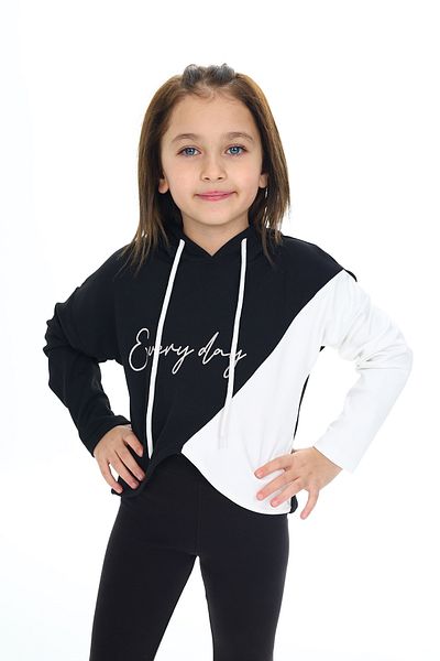 ANGELOS GIRLS Hanorac cu glugă crop pentru fete Px 9332.1
