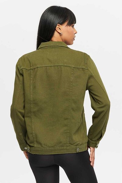 SHEVEGA Women's Khaki Boyfriend Long Linen Jacket