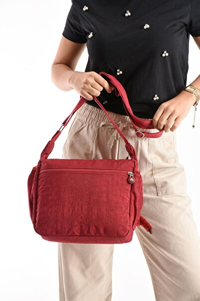 Çanta Trend Crossbody Ultra-Light Multi-Pocket Shoulder Bag Red (Model: 571-6m)