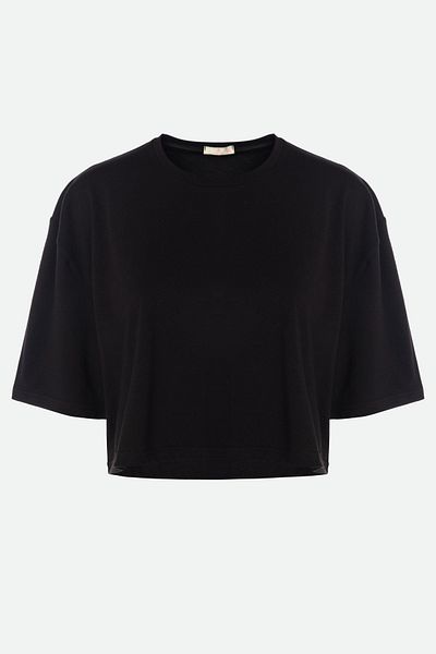 koza iç giyim Set de pijamale de damă, bumbac, negru, supradimensionat, cu imprimeu leopard