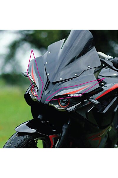 Motiker BAJAJ RS200 ÖN KAFA TASARIM STICKER ETIKET MODELİ
