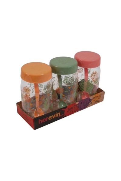 Herevin HER131507-457 Desenli Kaşıklı Baharatlık 370 Cc