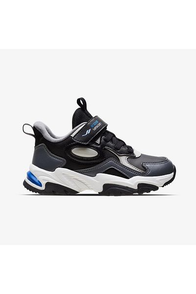 Lescon Flow Pu Phlon Light Sole Velcro Kids Sports Shoes Kids Sports Shoes Black