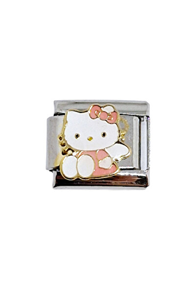 RoseCo00 Hello Kitty Çelik Italyan Charm Bileklik Charmı