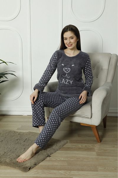 ROMEO LİFE Set pijamale de iarnă din lână de pluș pentru femei 8111