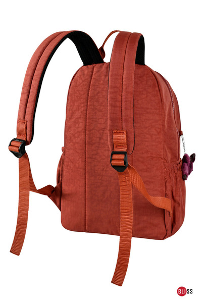 Bliss Mocha Unisex Σακίδιο πλάτης για καθημερινό & δημοτικό & γυμνάσιο Crinkle υφασμάτινο σακίδιο πλάτης με θήκη για φορητό υπολογιστή