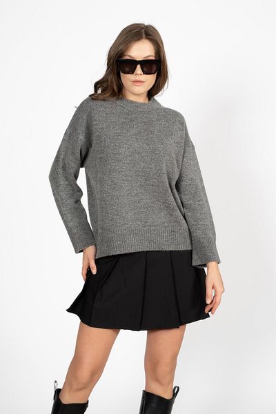 RTD&VLD Vita-163 Gray Crew Neck Women's Sweater