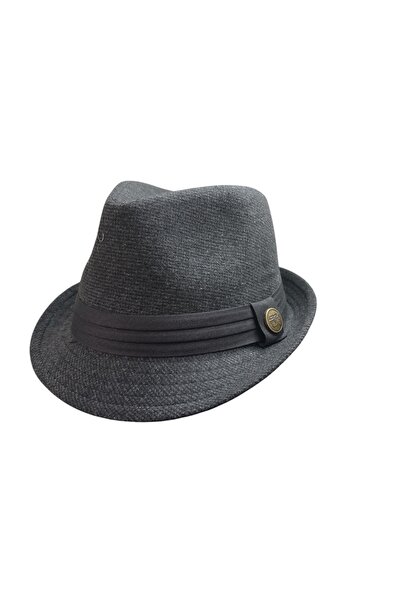 shop Ceeldu Unisex Trilby İngiliz Kasket Fötr Şapka -Gri