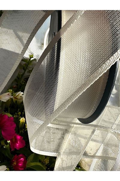 BukiroAtelier 5 m White Organza Decoration Ribbon - Engagement Bundle