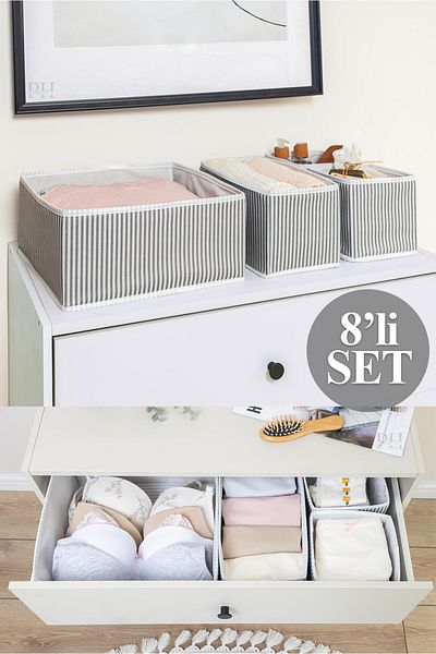 Pazar Kapısı Set of 8 Drawer and Closet Organizer Organizer