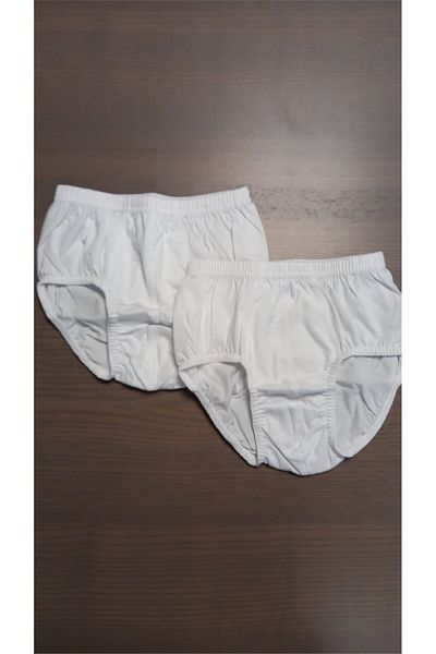 TÜREN 304 Pachet de 2 slip-alb pentru băieți