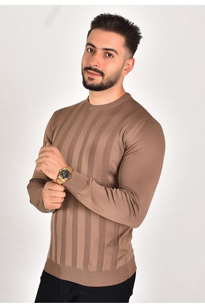 BAYMAN Men's Towel Collar Battal Father Sweater