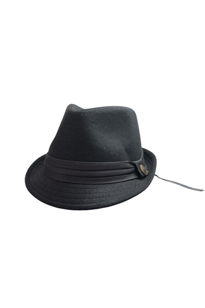 shop Ceeldu Unisex Trilby İngiliz Kasket Fötr Şapka - Siyah