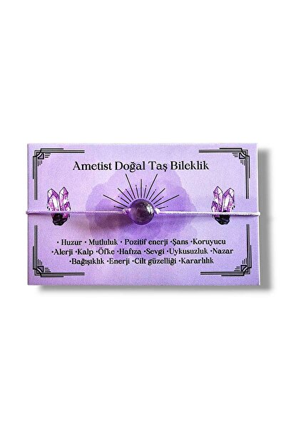 Ametist Doğal Taş Bileklik