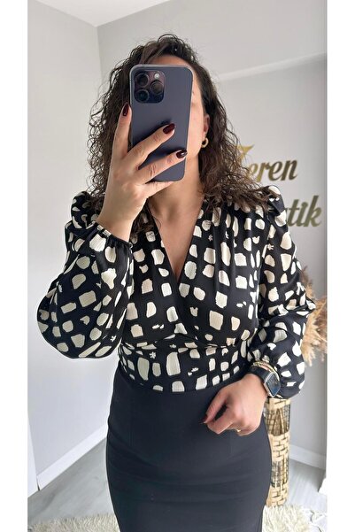 Tarz Noktası KRUVAZE ŞİFON CROP BLUZ