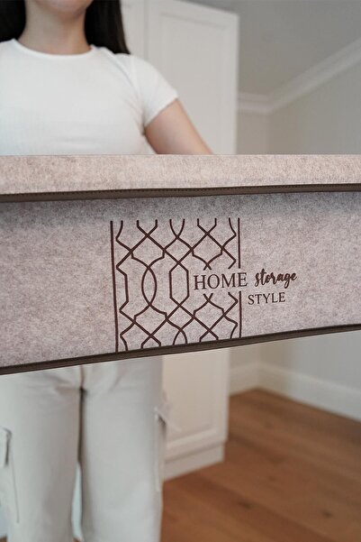 ALAS Keçe Kapaklı Baza Kutu Bej 50x40x19 CM 2 ADET