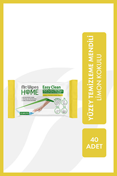 Farmasi Mr. Wipes Easy Clean Yüzey Temizleme Mendili Limon Kokulu 40 Adet