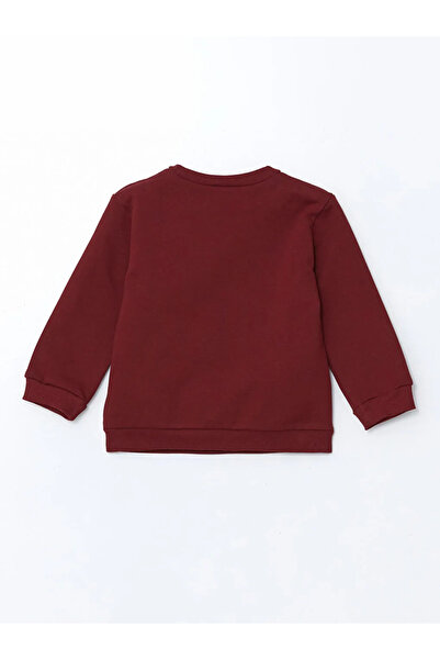 LC Waikiki LCW Kids Burgundy Crew Neck Κοριτσίστικο φούτερ με κορδέλα 2 τεμαχίων