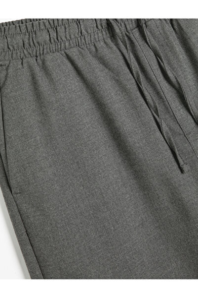Koton Viskon Karışımlı Beli Bağcıklı Chino Cep Detaylı Eşofman Pantolon