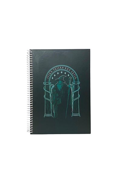 Space License Stăpânul Inelelor Gandalf Spiral Hard Cover Notebook Checkered