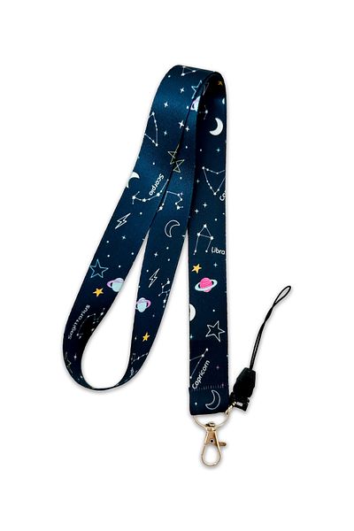 PABALAS Planet Space and Stars Pattern Neck Lanyard Strap Name Badge Holder-Phone Strap