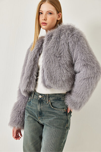 Bianco Lucci Palton căptușit cu blană artificială pentru femei 38119 60251968