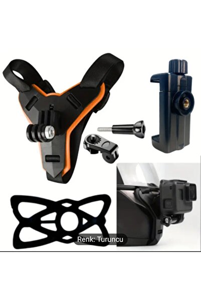comse Aksiyon Kamera Kask Alt Çene Bağlantı Aparatı Telefon Tutucu Set Go Pro Motorsiklet