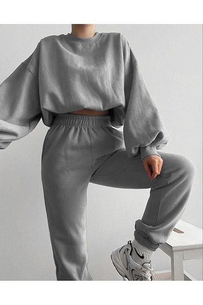 yg ydn giyim Γυναικείο Anthracite Compak Jogger Sweatpants - Rubber Leg