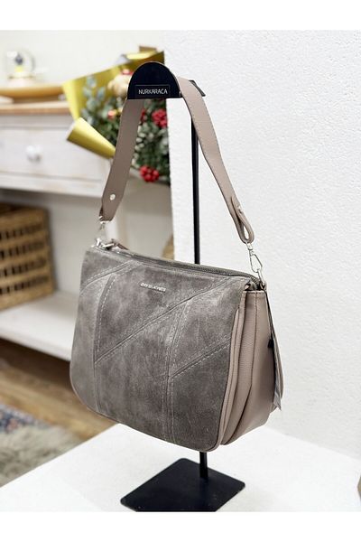 David Jones Ed069 Embroidery Detailed Genuine Leather Shoulder Bag Women